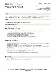 I am very interested in your posted diesel mechanic position. Generator Mechanic Resume Samples Qwikresume