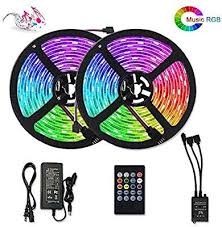 Amazon Com Litake Sound Activated Led Strip Lights 32 8 Ft 10m Led Strip Lights Music Sync Waterproof 30 Led Tape Lighting Led Strip Lighting Strip Lighting