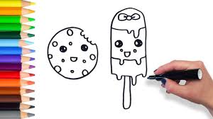 Maybe you would like to learn more about one of these? Learn To Draw Cute Cookie And Popsicle Teach Drawing For Kids And Toddlers Coloring Page Videos Youtube