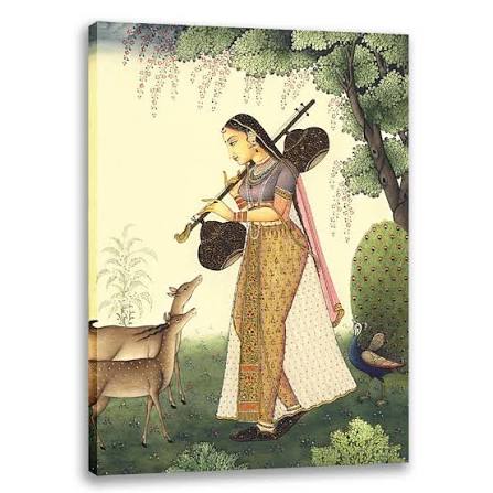 Musical Lady - Ragini, Rajasthani Art, Indian Traditional Art, Cultura – KRITINOVA INDIA