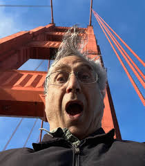 San Francisco Bay ferries and near completed San Francisco-Oakland Bay  Bridge western span ~ circa 1935