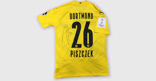 Puma borussia dortmund heim trikot hakimi 2018/2019 kinder. Mit Autogramm Lukasz Piszczeks Personliches Supercup Trikot
