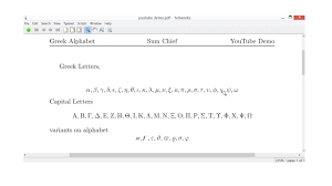 A table with the greek alphabet and the latex commands. How To Type Greek Letters And Symbols Into Latex The Complete Greek Alphabet Including Variations Youtube