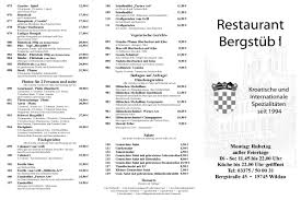 Restaurant Bergstub L Kroatische U Internationale Spezialitatenn In Wildau Offnungszeiten