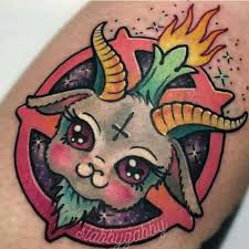 Pin By Idontknow Man On Tattoos Satanic Tattoos Tattoo Goat Kawaii Tattoo
