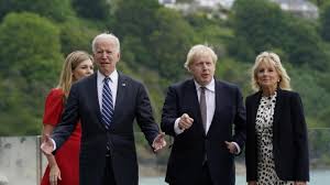 Das präsidentenpaar nahm auch seine beiden. Joe Biden Vor G7 Gipfel Fummel Eklat Um Jill Biden Hier Greift Boris Johnson Voll Daneben News De