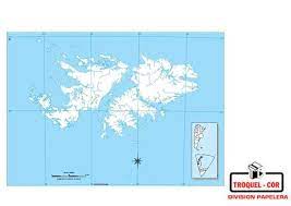 Mapa Politico NÂº3 Islas Malvinas Rivadavia
