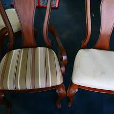 Most people pay an average of $410 for a typical padded back, single cushion arm chair that uses three yards of fabric and is delivered directly to your door when complete. How To Reupholster A Dining Room Chair Dengarden