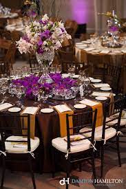 Brown And Purple Wedding Tabletop Damion Hamilton Purple Wedding Theme Purple Wedding Wedding Decorations