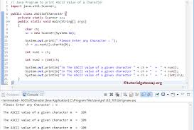 For alt codes for letters. Java Program To Print Ascii Value Of A Character