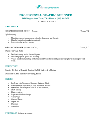 Entry level graphic designer resume format. Graphic Design Resume Devmyresume Com