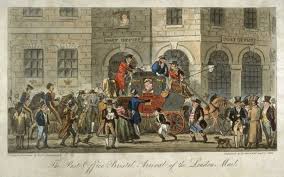 The Post Office Bristol Arrival Of The London Mail Isaac Cruikshank Sherwood Co Regency London Post Office Bristol