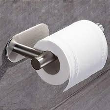 Buy stainless steel towel hook bathroom towel racks and get the best deals at the lowest prices on ebay! Toilet Roll Holder For Command Bathroom Accessories Hooks Stick On Wall Stainless Steel Brushed Nickel Cerekony Adhesive Toilet Paper Holder Hardware Tools Home Improvement Fcteutonia05 De
