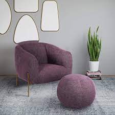 A professional looking design like the eton armchair and ottoman will suit both a minimalist decor style and a cosy study. Cosmoliving By Cosmopolitan Kiara Set Purple Accent Chair And Ottoman Buy Online At Best Price In Uae Amazon Ae