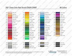 Clean Color Real Brush Color Chart Download