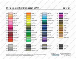 clean color real brush color chart download