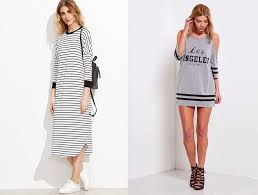 13 Beautiful Long Sleeve T Shirt Dress Outfit Ideas Fmag Com I am going to share with you 37 outfit ideas that feature this awesome keep the print vintage and wear this dark blue tee as a dress styled with your trainers and white socks. long sleeve t shirt dress outfit ideas