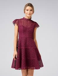 Ella Lace Skater Dress Women S Fashion Forever New