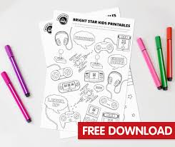 Pack these spring printables into a picnic basket for a family outing. Free Printable Coloring Pages Video Games Bright Star Kids Usa