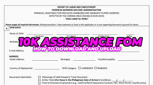 In able to to proceed with your reservation for the ofw uwian na program, you must be included to the list of ofw repatriates with rt‐pcr negative result and you are staying at any hotel provided by owwa. Steps On How To Download And Upload Owwa Form Youtube
