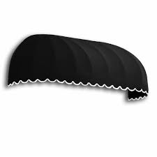 Awntech Chicago 40 5 In Wide X 24 In Projection Black Solid Elongated Dome Window Door Fixed Awning Lowes Com In 2021 Door Awnings Window Awnings Windows And Doors