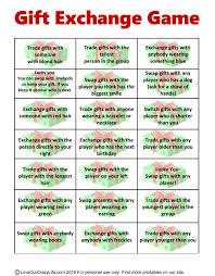 Gift Exchange Game Printable Christmas Gift Games Family Christmas Party Christmas Gift Exchange Games