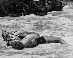The famous scene was shot at halona cove which is a very small beach in between huge lava rock formations. New Version Of From Here To Eternity Novel Will Have Gay Sex References And Swearing Daily Mail Online