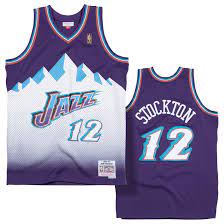 Nike nba swingman shorts für herren. John Stockton 12 Utah Jazz 1996 97 Mitchell Ness Swingman Trikot