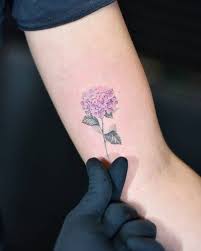Hydrangea Tattoo On The Left Inner Arm Hydrangea Tattoo Cool Small Tattoos Tattoos