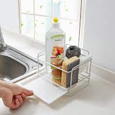 A kitchen sink caddy is designed to make smart use of limited space. Double Layer Sponge Holder Kitchen Sink Organizer With Drainer Tray Dishwasher Storage Rack Spice Shelf Home Storage Storage Holders Racks Aliexpress