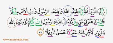 Surah an nisa 4 59. Tajwid Surat An Nisa Ayat 59 Masrozak Dot Com