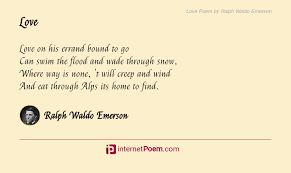 Love Poem By Ralph Waldo Emerson