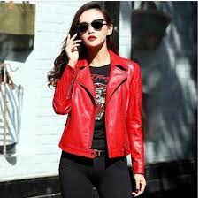 Ayushi Red Jacket Fashion Red Leather Jacket