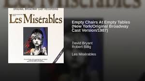 Empty Chairs At Empty Tables New York Original Broadway Cast Version 1987 Les Miserables The Originals It Cast