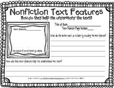 In the video nonfiction text features, what are the 15 text features presented and explained? Text Features Worksheet 3rd Grade Worksheet List