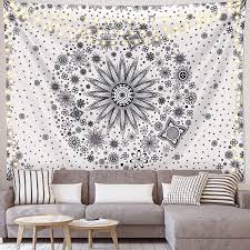 Sprays of wild pink roses and soft green foliage in a repeat pattern. Amazon Com Fly Spray Bohemian Tapestry Wall Hanging Beige White Floral Medallion Tapestry Boho Hippie Art Print Mural For Bedroom Living Room Dorm Home Decor Home Kitchen