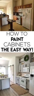 This is a brilliant and simple (and cheap) way to get a new look. How To Easily Paint Kitchen Cabinet Painting Kitchen Cabinets New Kitchen Cabinets Kitchen Renovation