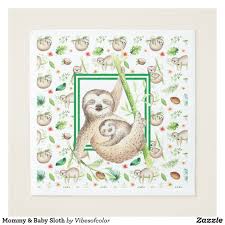 Mommy Baby Sloth Napkin Zazzle Com Babysloth Mommy Baby Sloth Napkin Babyshowers Luncheons Partysupplies Sloths Babysloth Mommy Yavru Tembel Hayvan