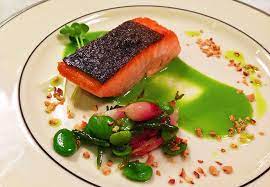 In a large bowl, beat 2 cups chilled cream with 1 tbsp. How To Make King Salmon With Vegetables And Hazelnuts Seafood Entrees Salmon Steak Seafood Recipes