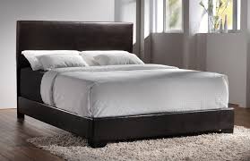 Amazon Com Coaster Fine Furniture 300261q Queen Bed Dark Brown Home Kitchen Leather Upholstered Bed Upholstered Beds Queen Upholstered Bed
