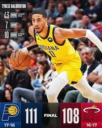 Tyrese Haliburton showed OUT for a career-high 43 PTS, a career-high and franchise record 10 threes, and a wild game winner in the Indiana Pacers victory in Miami! Tyler Herro: 28 PTS,