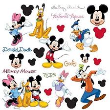 Disney Mickey Mouse 32 Big Peel Stick Wall Decals Pluto Goofy Minnie Stickers Room Decor Walmart Com Walmart Com