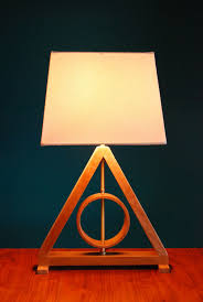 Harry Potter Deathly Hallows Table Lamp By Goldenratiofurniture With Images Harry Potter Decor Geometric Lamp Harry Potter Deathly Hallows