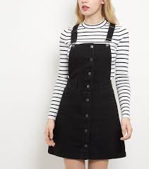 Denim Back Stripe Top Dungaree Dress Style Spring Fashion Simple Fashion Korean Fashion Fashion Outfits