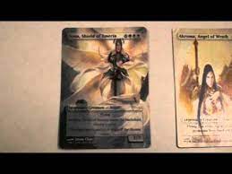Lots of videos talking about expensive magic the gathering cards, proxies for those cards, and i have never yet showed a how to video for making them. Mtg Custom Proxy Cards Iona Akroma Full Art Youtube