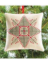 Easy felt ornament tutorials with free patterns. Counted Cross Stitch Patterns Evergreen Star Ornament Cross Stitch Pattern