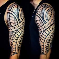 50 Polynesian Arm Tattoo Designs For Men Manly Tribal Ideas Tribal Arm Tattoos Sleeve Tattoos Half Sleeve Tattoo