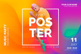 Download Event Poster Template With Abstract Shapes For Free Event Poster Template Event Poster Poster Template