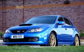 2008 Blue Subaru Impreza Wrx Sti With Sport Grill And Gold Bbs Sport Rims Impreza Subaru Subaru Impreza