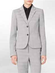 Calvin Klein Grey Mini Plaid Suit Jacket 139 Calvin Klein Lookastic